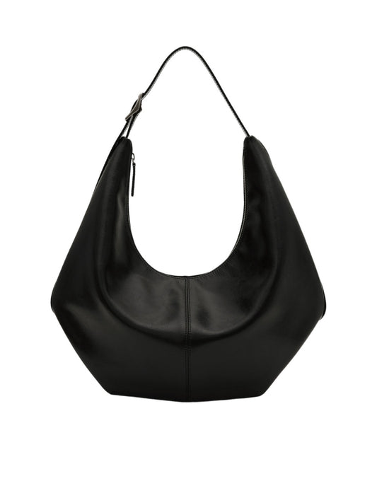 MOSSY HOBO BAG (LEATHER BLACK)