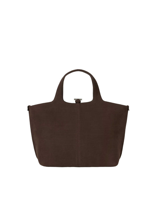 PANIER TOTE BAG (NUBUCK PATTERN BROWN) - Atelier de LUMEN
