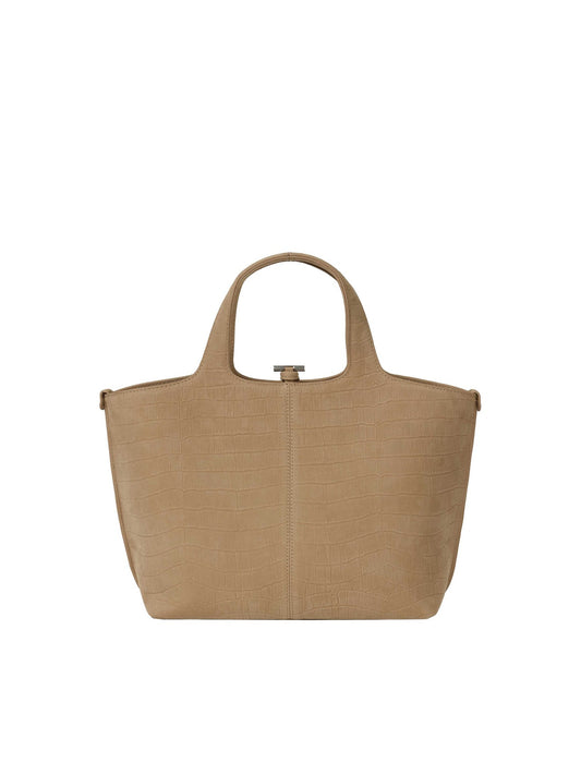 PANIER TOTE BAG (NUBUCK PATTERN SAND) - Atelier de LUMEN