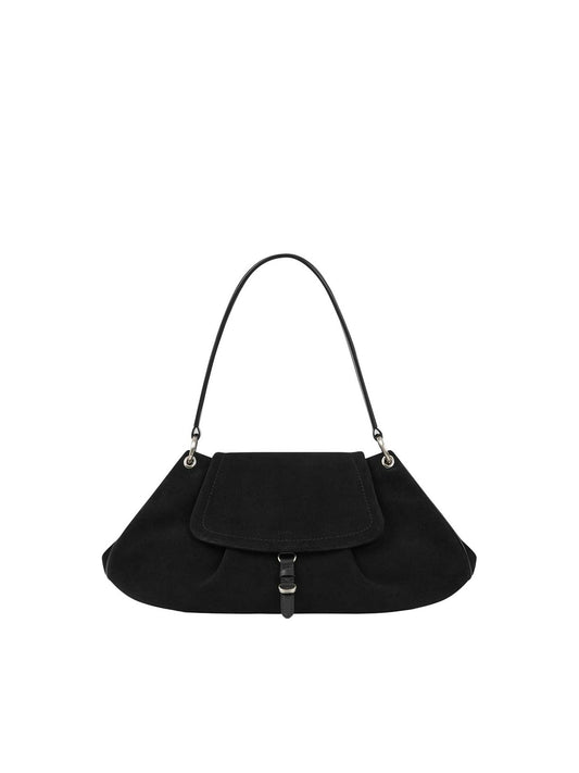 VERE FLAP BAG (SUEDE BLACK) - Atelier de LUMEN