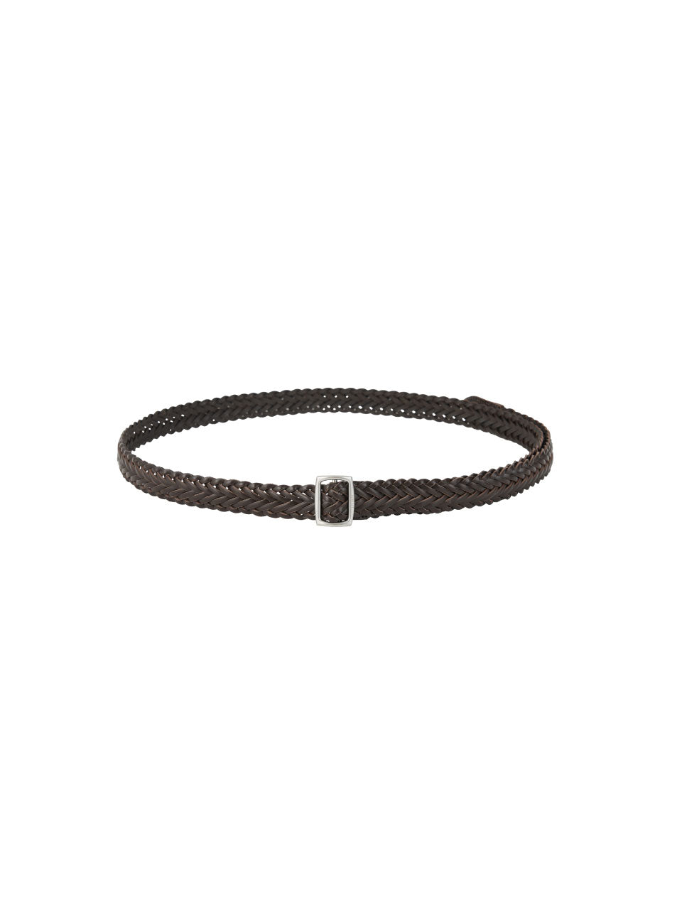 [LUMEN X IHNN] WOVEN LEATHER BELT (ORGAN BROWN)
