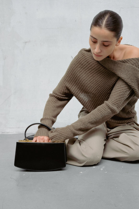 LUNE FORME TOTE BAG (SOFT BLACK)
