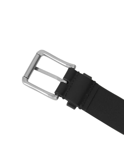 SQUARE LEATHER BELT (SOFT BLACK)