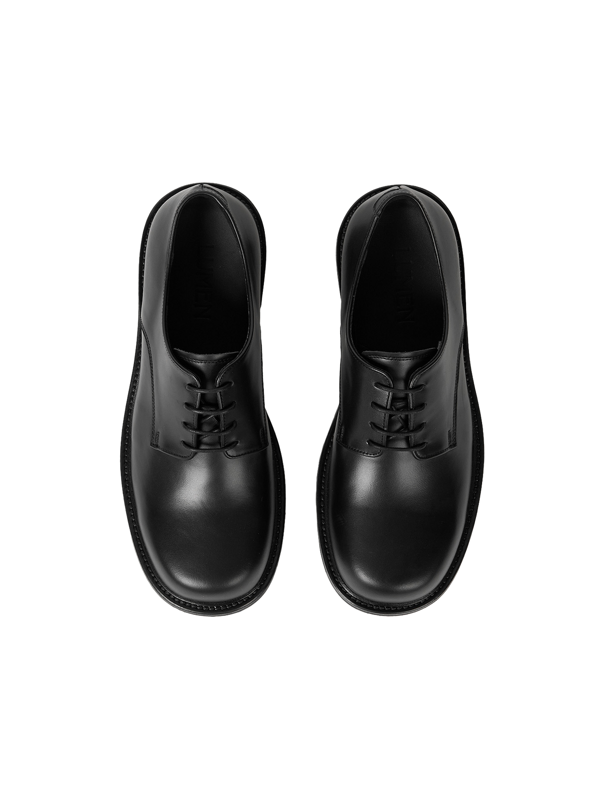 MEN'S FRANC DERBY SHOES (SOFT BLACK) - Atelier de LUMEN