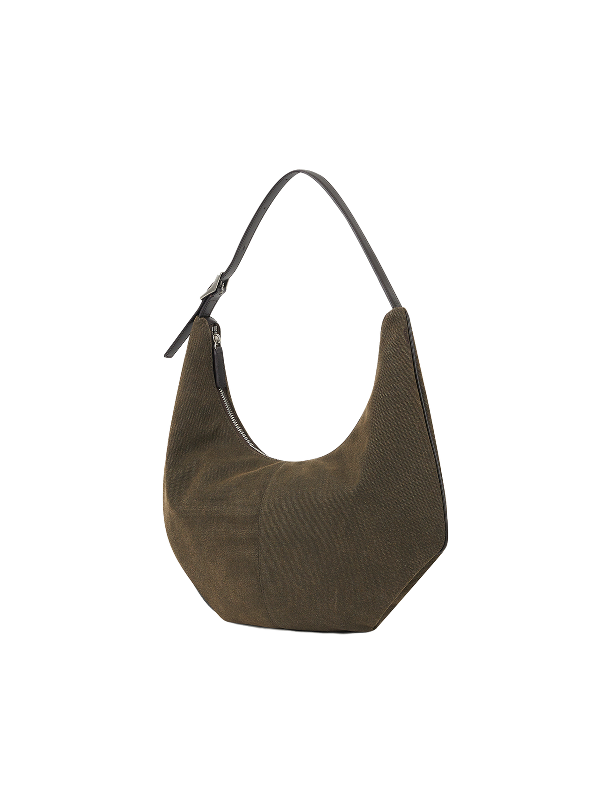 MOSSY HOBO BAG (CANVAS KHAKI) - Atelier de LUMEN