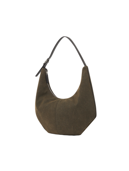 MOSSY HOBO BAG (CANVAS KHAKI)