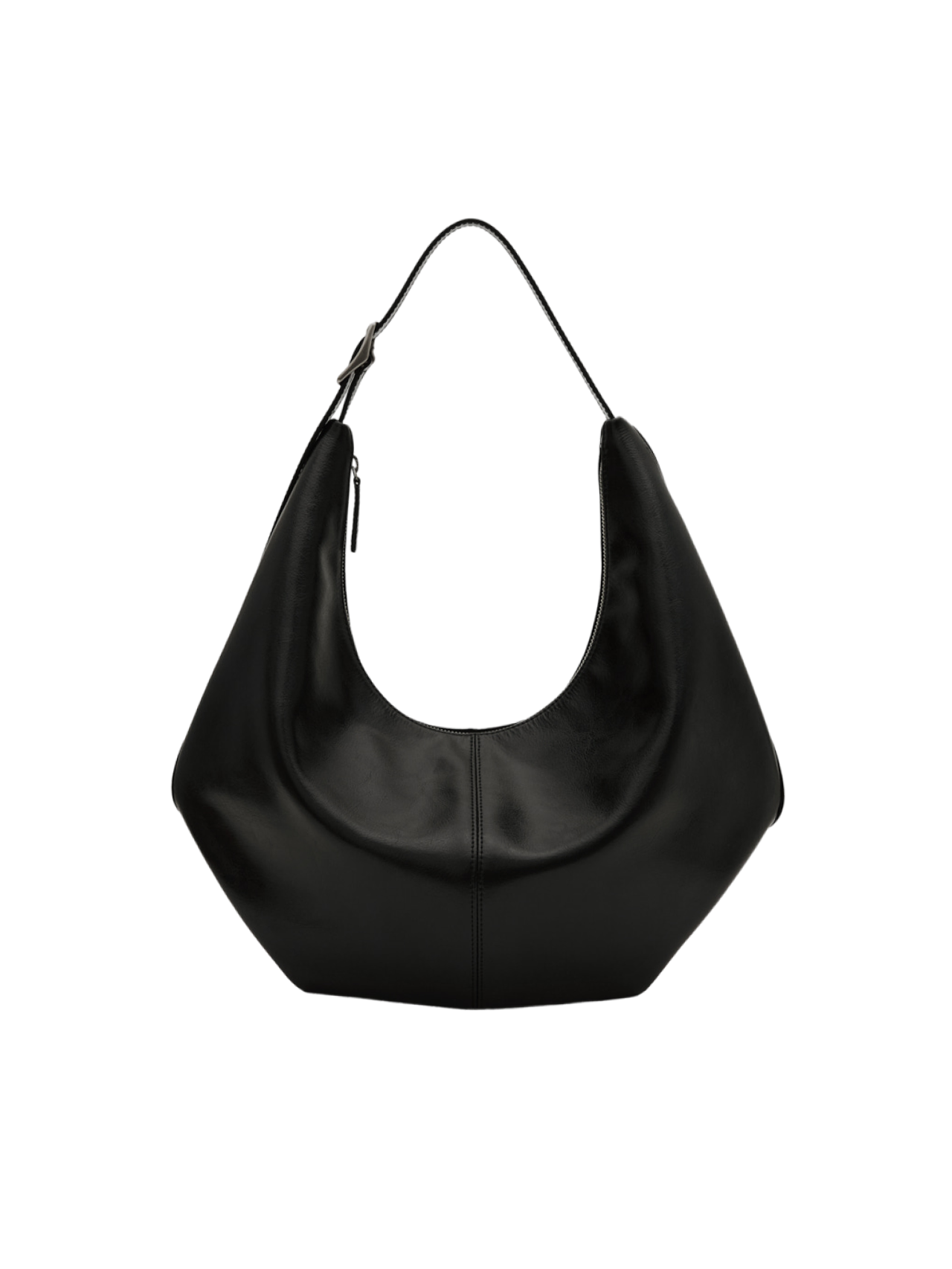MOSSY HOBO BAG (LEATHER BLACK)