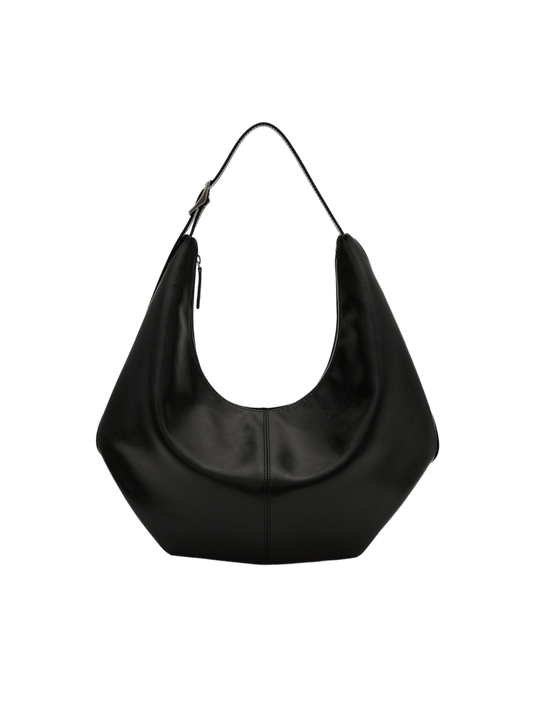MOSSY HOBO BAG (LEATHER BLACK)