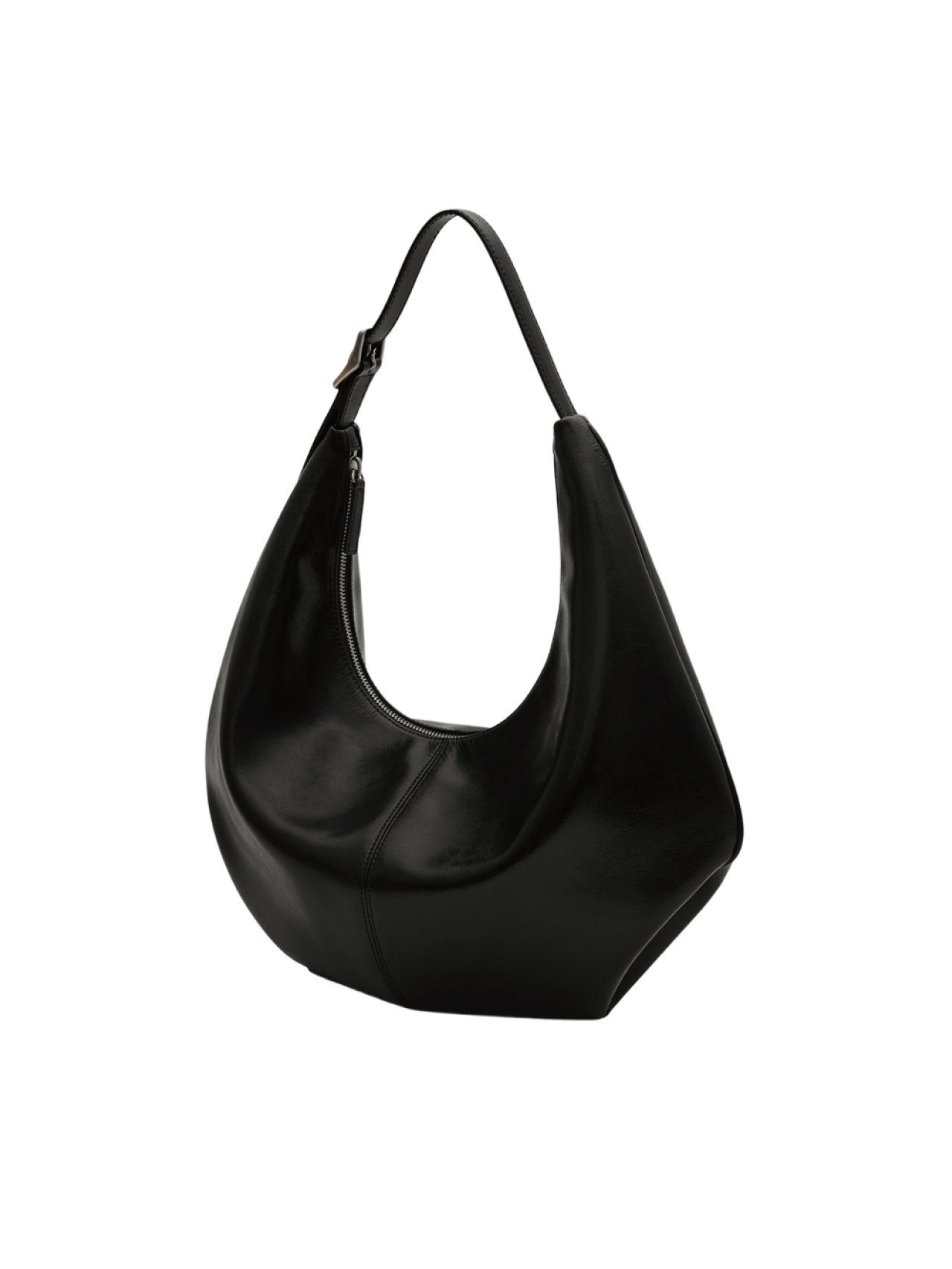 MOSSY HOBO BAG (LEATHER BLACK)