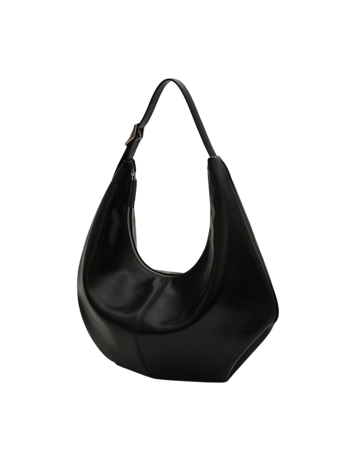 MOSSY HOBO BAG (LEATHER BLACK)