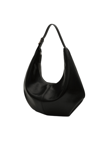 MOSSY HOBO BAG (LEATHER BLACK)
