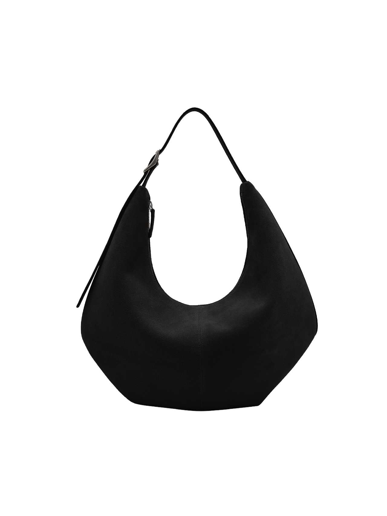 MOSSY HOBO BAG (SUEDE BLACK)