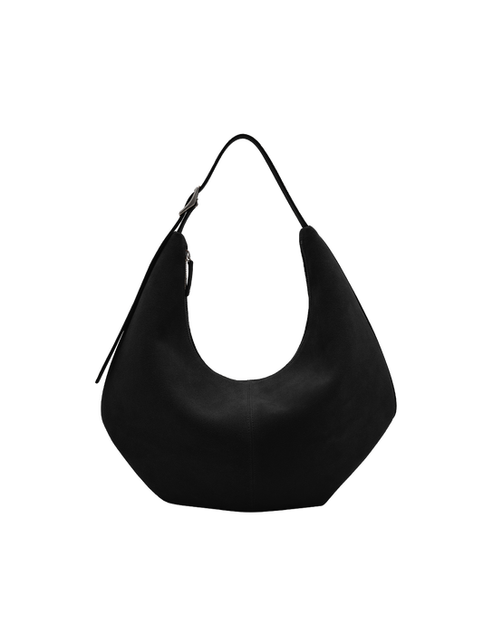 MOSSY HOBO BAG (SUEDE BLACK)