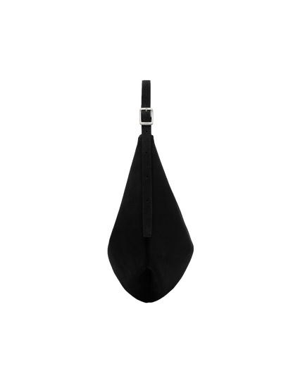 MOSSY HOBO BAG (SUEDE BLACK)