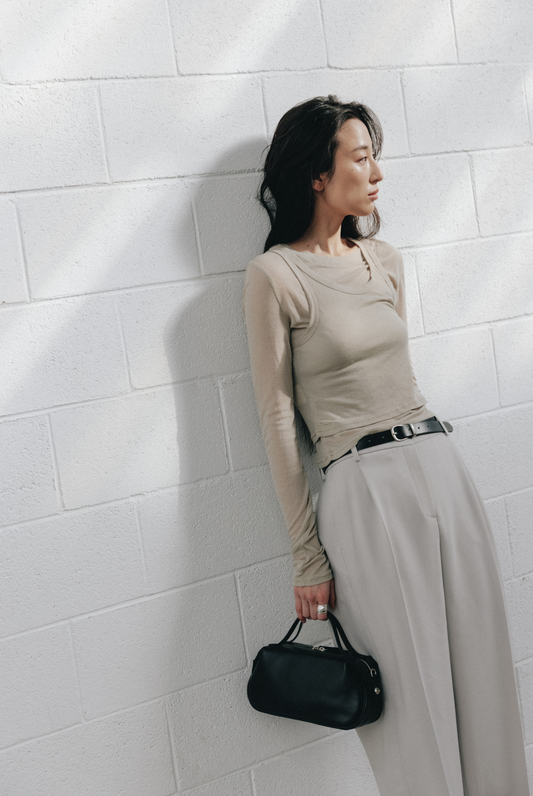 NADEL ZIP TOTE BAG (SOFT BLACK)