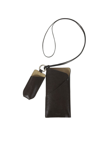 OPEN GLASSES CASE (DARK BROWN)