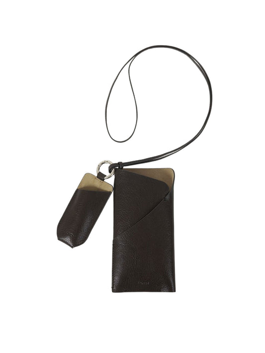 OPEN GLASSES CASE (DARK BROWN)