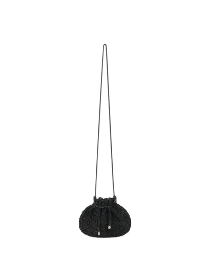 ORB CROCHET BAG (SOFT BLACK)