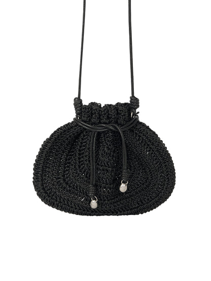 ORB CROCHET BAG (SOFT BLACK)