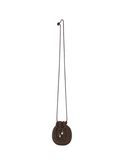 ORB MINI CROCHET BAG (ORGAN BROWN)