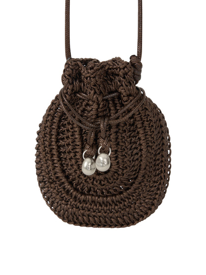 ORB MINI CROCHET BAG (ORGAN BROWN)