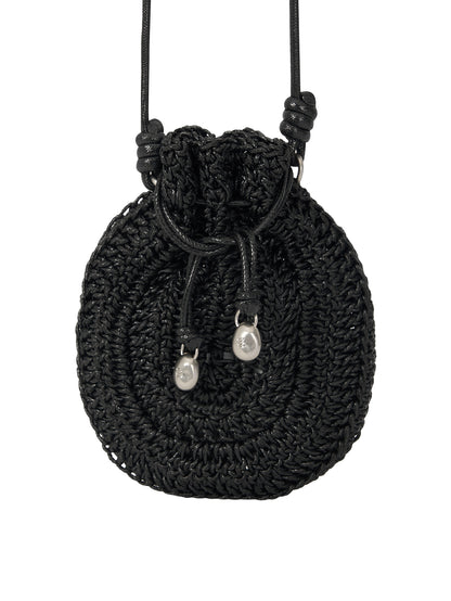 ORB MINI CROCHET BAG (SOFT BLACK)