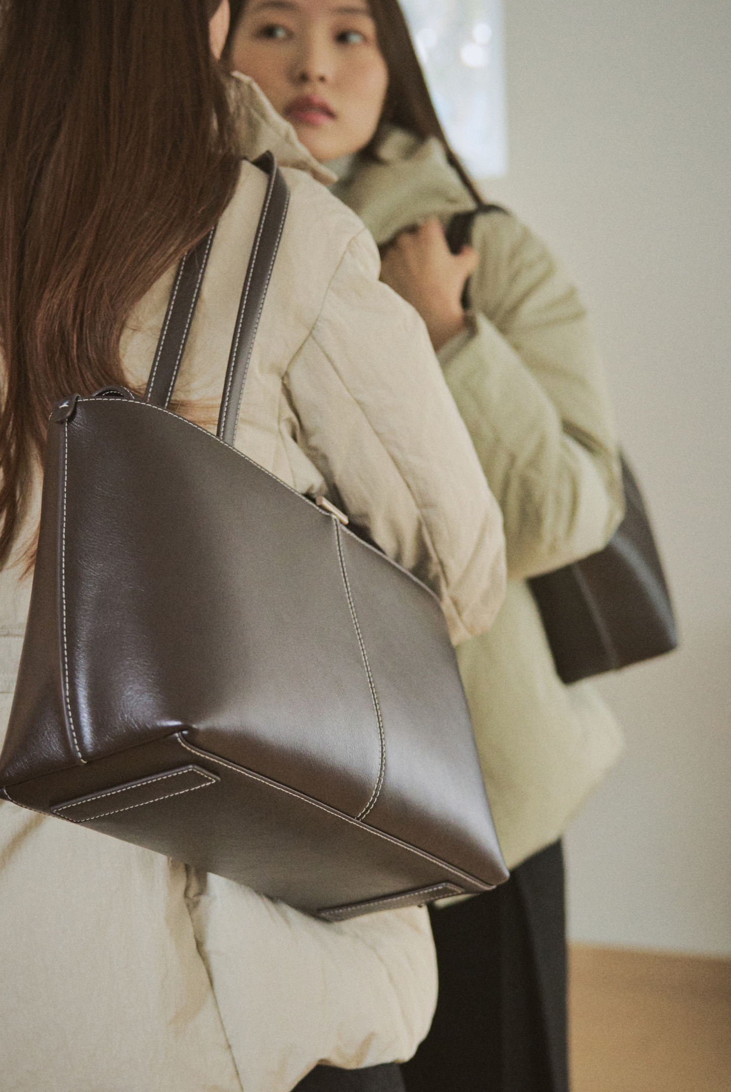 PANIER FLAP BAG (ORGAN BROWN)