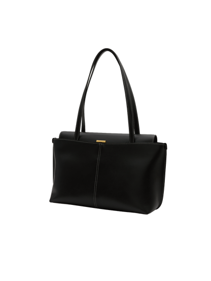 PANIER FLAP BAG (SOFT BLACK)