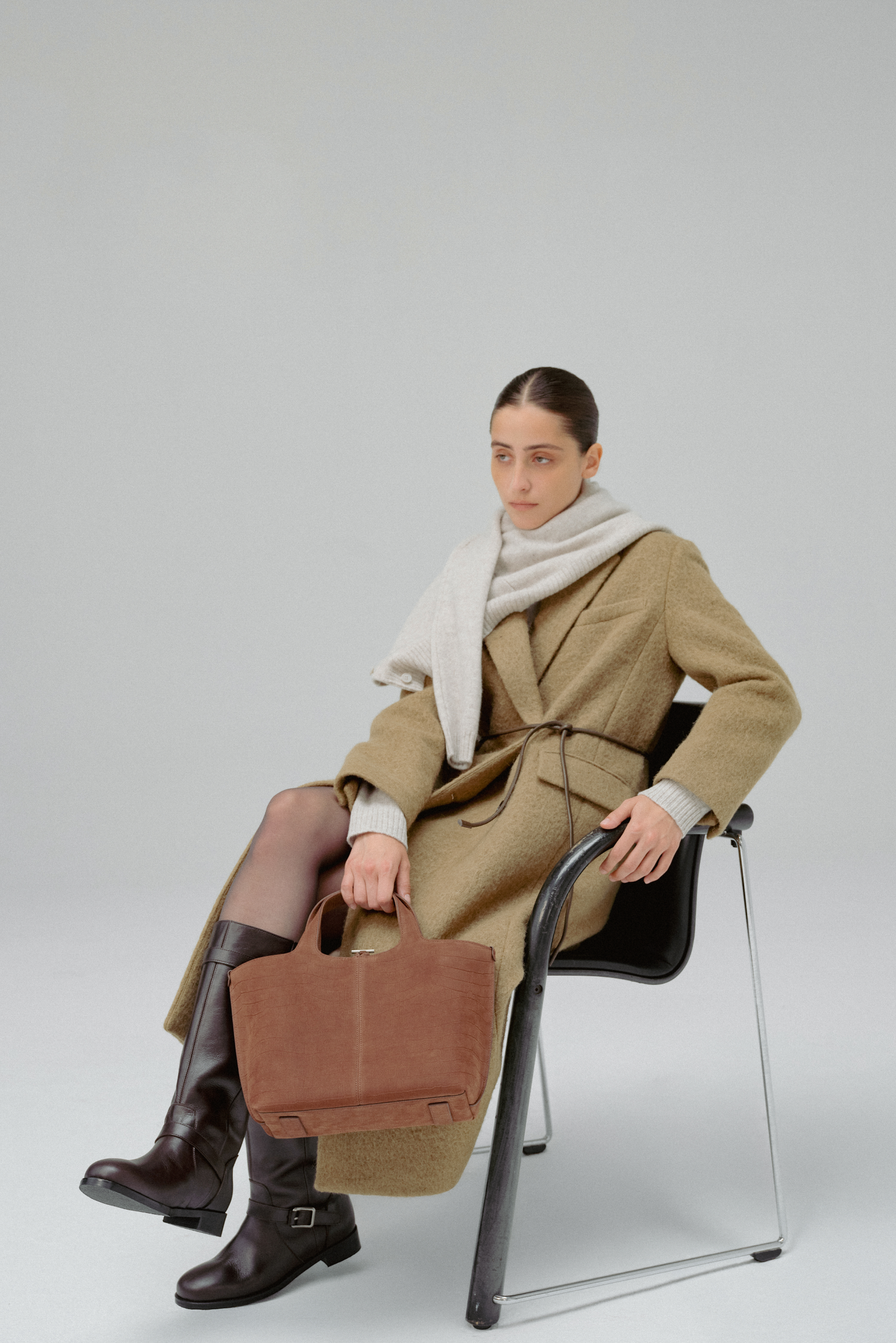 PANIER TOTE BAG (NUBUCK PATTERN BROWN)