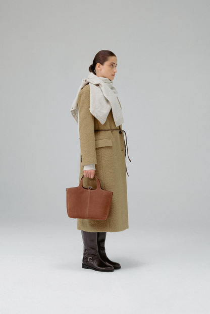 PANIER TOTE BAG (NUBUCK PATTERN BROWN)