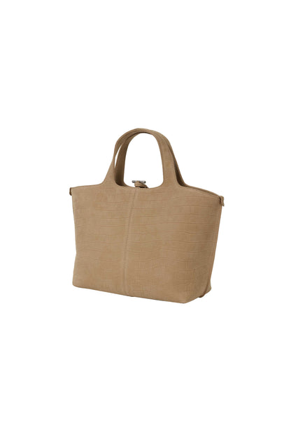 PANIER TOTE BAG (NUBUCK PATTERN SAND)