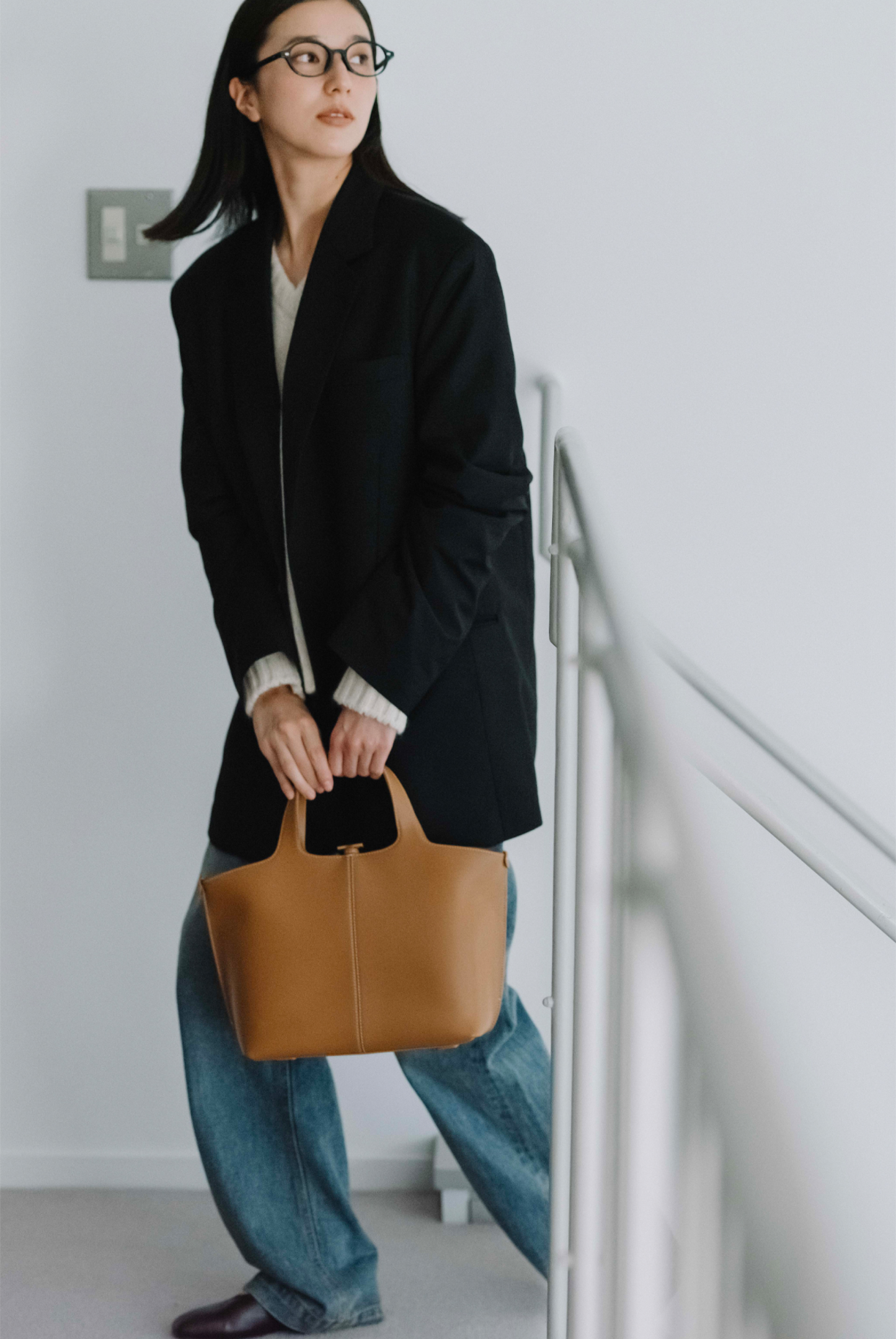 PANIER TOTE BAG (ORGAN BROWN)