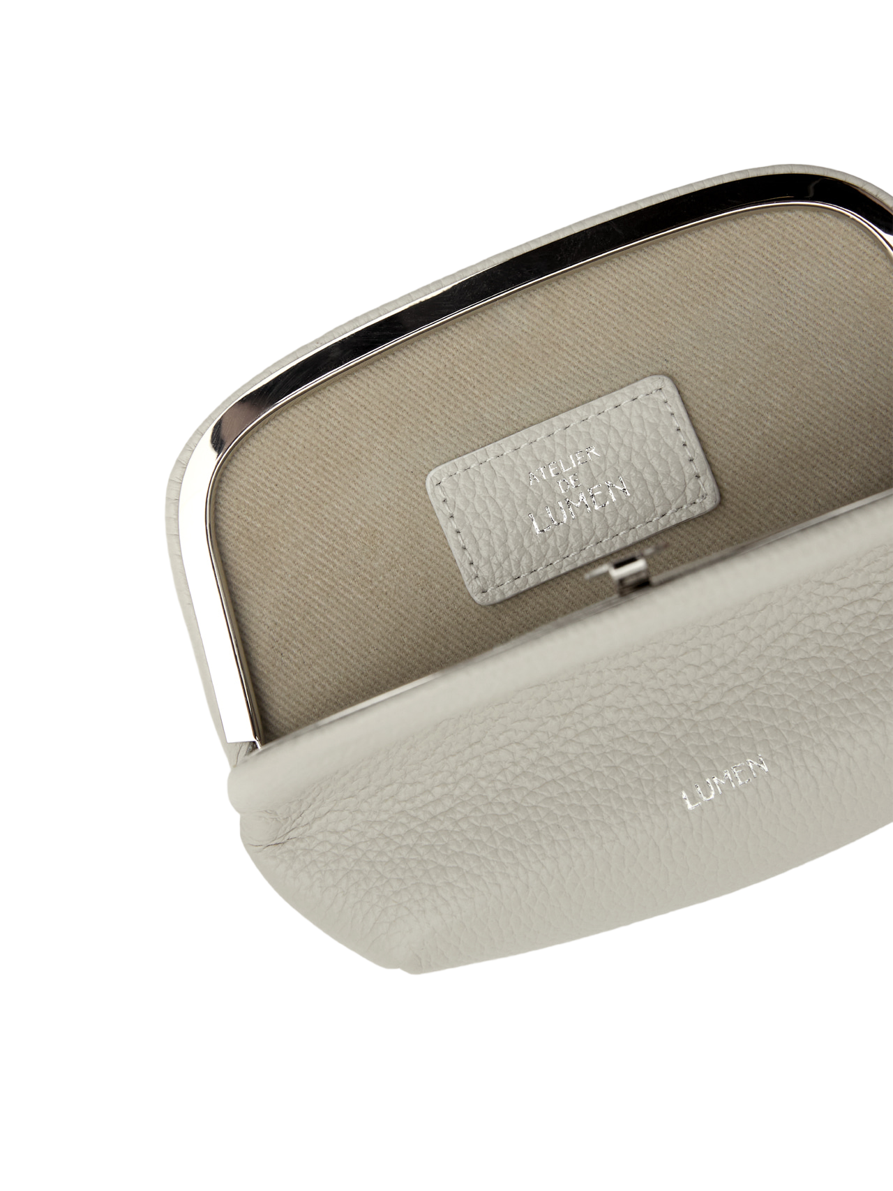 PAVE FRAME POUCH (MISTY WHITE)
