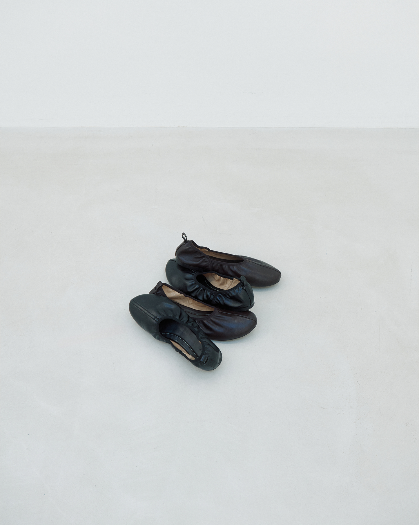 SHIRRING BALLET FLAT (ORGAN BROWN)