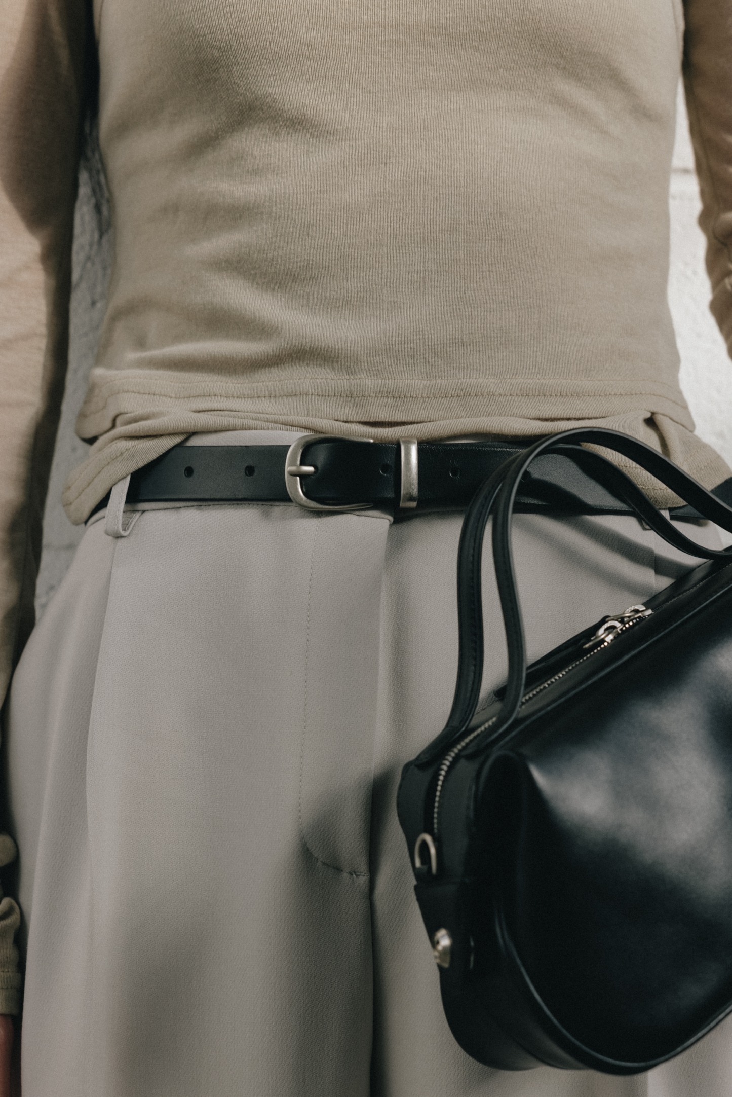 SOBRE LEATHER BELT (SOFT BLACK)