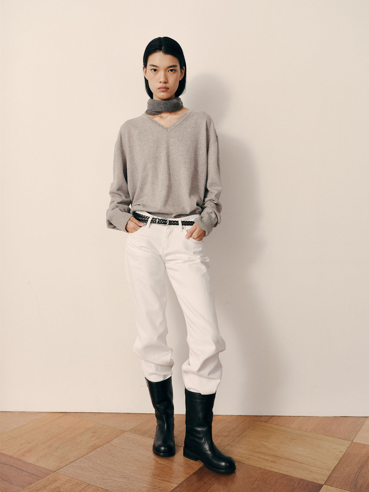 SOBRE WOVEN BELT (SOFT BLACK) - Atelier de LUMEN