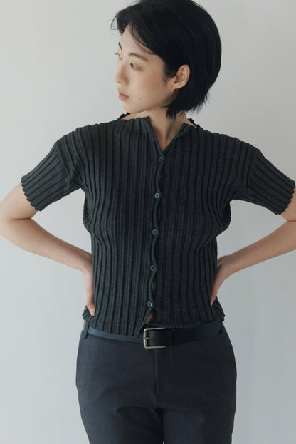 SQUARE LEATHER BELT (SOFT BLACK)