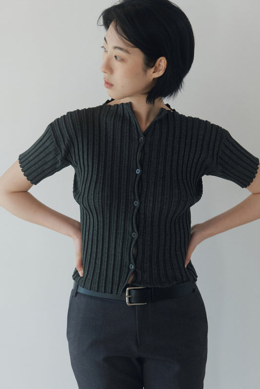 SQUARE LEATHER BELT (SOFT BLACK)