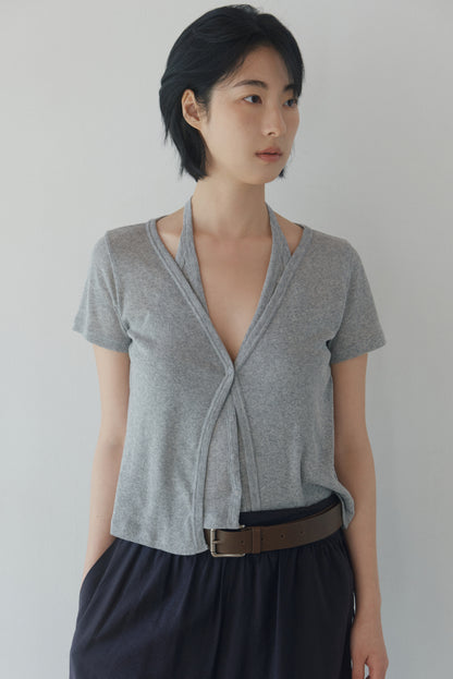 SQUARE LEATHER BELT (KHAKI BROWN)