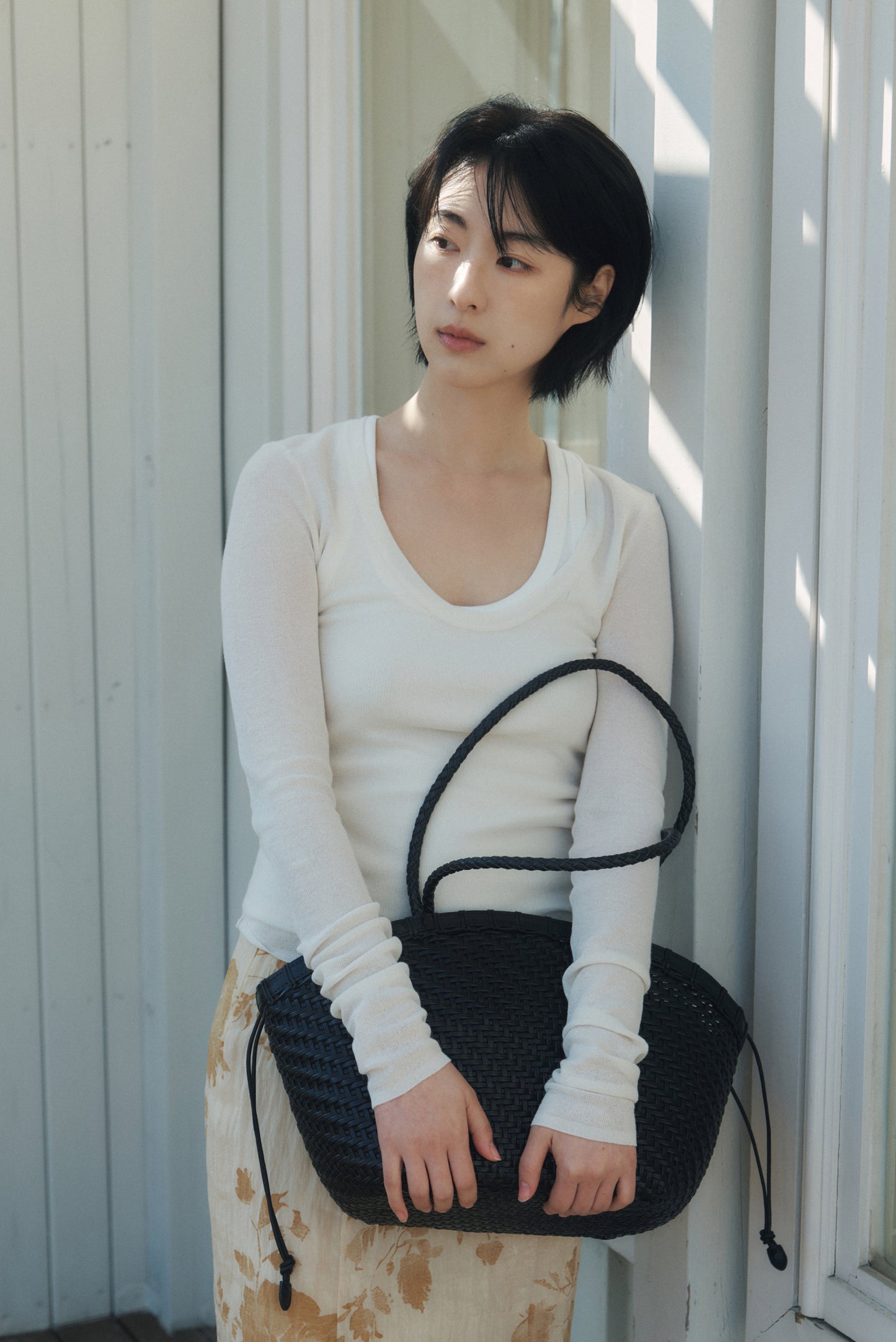 TWIG BASKET GRAND BAG (DRIED BLACK)