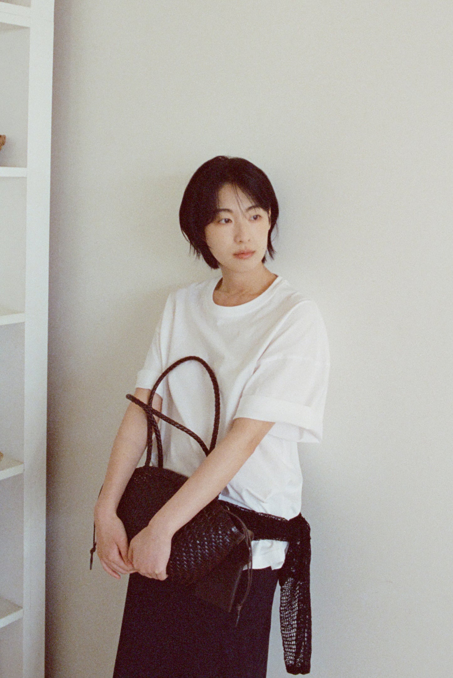 TWIG BASKET SHOULDER BAG (DRIED BROWN)