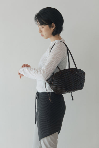 TWIG BASKET SHOULDER BAG (DRIED BROWN)