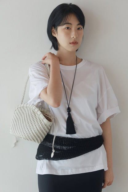 TWIG BASKET SHOULDER BAG (DRIED IVORY)